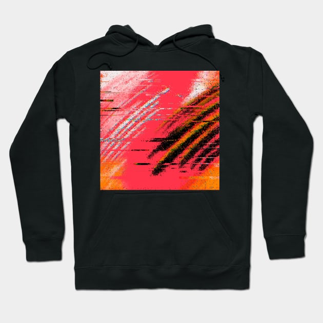 Chromatic glitches pink Hoodie by stephenignacio